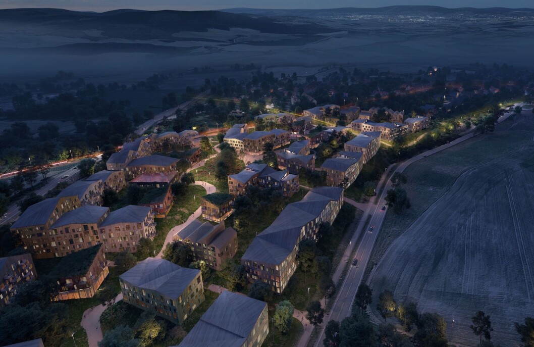 GRØNN PROFIL OG MANGFOLD: TAG Arkitekters forslag er nærmest de ambisjonene som Rexir Holding har fort tomten. Ill.: TAG Arkitekter GRØNN PROFIL OG MANGFOLD: TAG Arkitekters forslag er nærmest de ambisjonene som Rexir Holding har fort tomten. Ill.: TAG Arkitekter