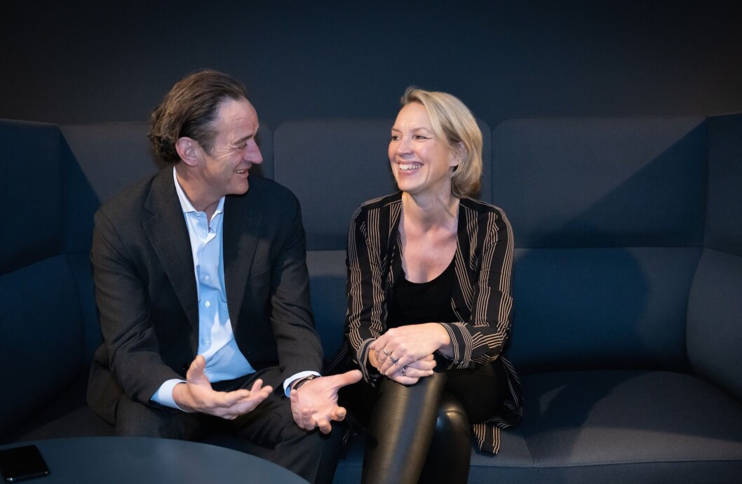 STORE MULIGHETER: Adm. direktør i Visma Software, Erlend Sogn, og Marie Myrvang, adm. direktør i Fenistra, ser store muligheter. STORE MULIGHETER: Adm. direktør i Visma Software, Erlend Sogn, og Marie Myrvang, adm. direktør i Fenistra, ser store muligheter.