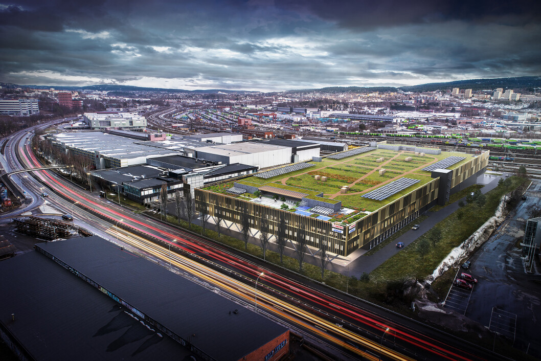 MODERNE: Aspelin Ramm har store planer for næringsbygget. Ill.: Nordic – Office of Architecture MODERNE: Aspelin Ramm har store planer for næringsbygget. Ill.: Nordic – Office of Architecture