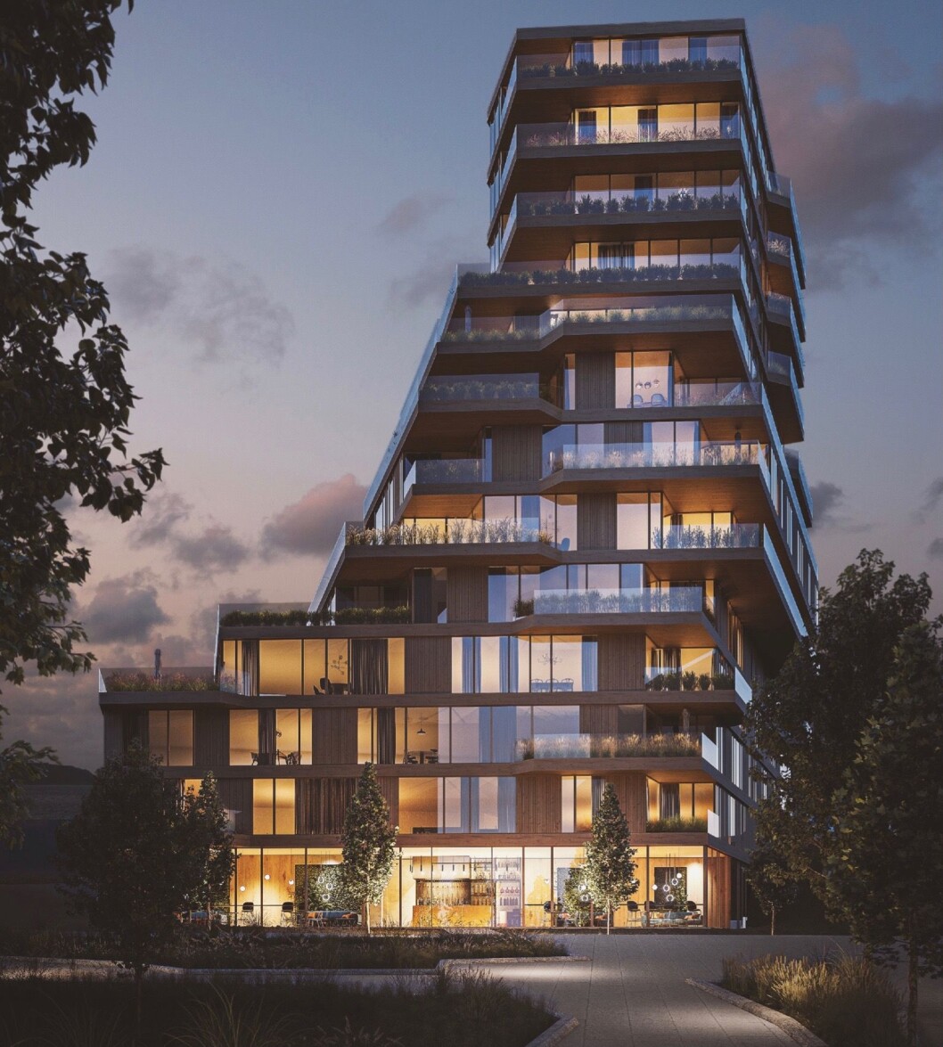 81 BOLIGER: Bonum ønsker å bygge 81 boliger i tillegg til forretning i første etasje mot Gunnar Schjelderups vei. (AtelierOslo/Lund Hagem Arkitekter) 81 BOLIGER: Bonum ønsker å bygge 81 boliger i tillegg til forretning i første etasje mot Gunnar Schjelderups vei. (AtelierOslo/Lund Hagem Arkitekter)