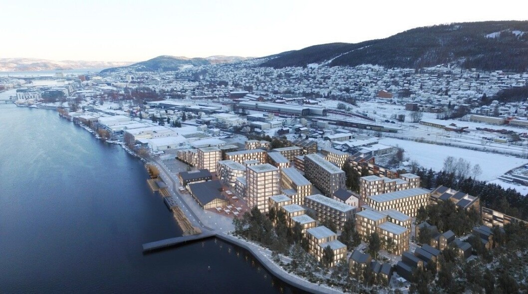 STORT: Om få er er fabrikken byttet ut med boliger. Ill.:Dark Arkitekter STORT: Om få er er fabrikken byttet ut med boliger. Ill.:Dark Arkitekter