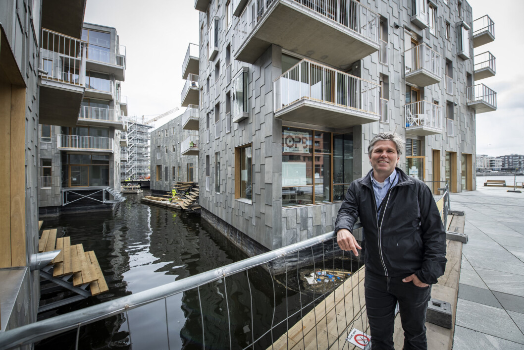 INSPIRERT AV VENEZIA: Lars Holm, boligdirektør i Oslo S Utvikling, er fornøyd med utviklingen av Vannkunsten. INSPIRERT AV VENEZIA: Lars Holm, boligdirektør i Oslo S Utvikling, er fornøyd med utviklingen av Vannkunsten.
