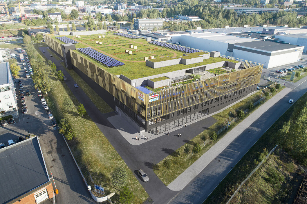 710 MILL.: Utvikler og eier Aspelin Ramm har fått A Bygg til å bygge logistikkbygget på Alna. Ill.: Nordic – Office of Architecture 710 MILL.: Utvikler og eier Aspelin Ramm har fått A Bygg til å bygge logistikkbygget på Alna. Ill.: Nordic – Office of Architecture
