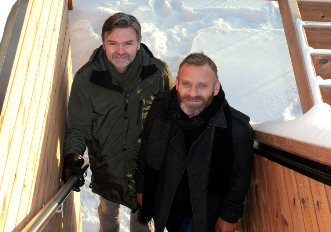 BLÅ TALL: 2014 var det første regnskapsåret hvor Infill AS gikk i pluss. Utviklingsleder Bjørnar Johnsen (foran) og daglig leder Jarl Fronth kan også vise til blå tall for fjoråret. BLÅ TALL: 2014 var det første regnskapsåret hvor Infill AS gikk i pluss. Utviklingsleder Bjørnar Johnsen (foran) og daglig leder Jarl Fronth kan også vise til blå tall for fjoråret.