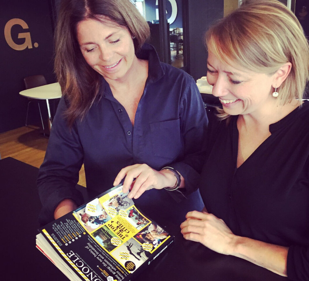 VIKTIGE SIGNALER: - Signalene Monocle gir om hva Oslo kan bli bedre på er det verdt å ta med seg, sier f.v. Christine Grape og Maren Bjerkeng i Grape Architects. VIKTIGE SIGNALER: - Signalene Monocle gir om hva Oslo kan bli bedre på er det verdt å ta med seg, sier f.v. Christine Grape og Maren Bjerkeng i Grape Architects.