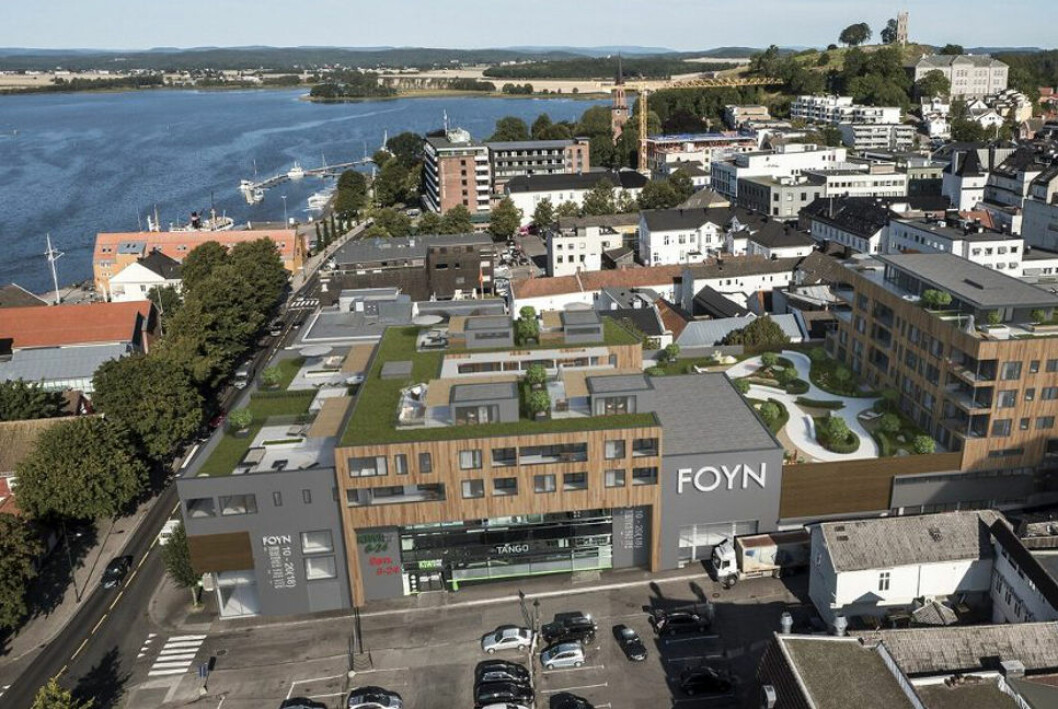 FOYNKVARTALET: Eiendoms- og  utviklingsselskapet  Tunsberghus  AS  har  kjøpt  prosjektselskapet  Folksom  AS.   Selskapet  eier  i  dag  over  40.000  kvadratmeter næring, inkludert blant  annet  Foynkvartalet,  Handelshuset   Foyn,  Bjellandveien  24 og Horten  Handelspark.