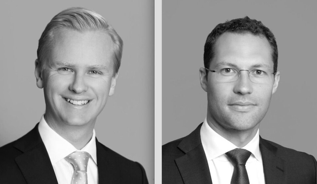 Senioradvokatene Bjørn Christian Lilletvedt Tovsen og Espen Tørvold Guldbrandsen i Thommessen ser nærmere på forslaget om endringer i rentebegrensningsregelen. (Foto: CF-Wesenberg) Senioradvokatene Bjørn Christian Lilletvedt Tovsen og Espen Tørvold Guldbrandsen i Thommessen ser nærmere på forslaget om endringer i rentebegrensningsregelen. (Foto: CF-Wesenberg)