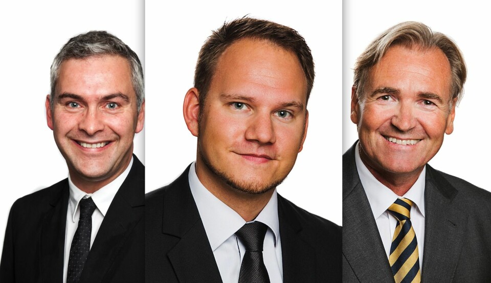 Pan Farmakis, Aki Johannes Viitala og Einar I. Lohne i Langseth Advokatfirma DA.