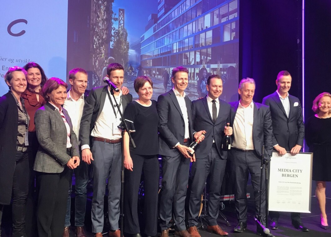 Vinneren av Cityprisen 2018 var Media City Bergen-prosjektet til Oslo Pensjonsforsikring og Entra.