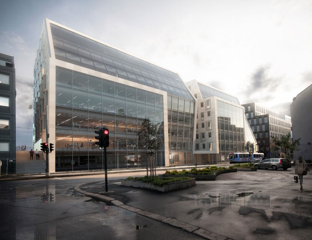 Schweigaards gate 33 kan bli solgt for over 1,6 milliarder kroner. Ill.: LPO Arkiteker Schweigaards gate 33 kan bli solgt for over 1,6 milliarder kroner. Ill.: LPO Arkiteker
