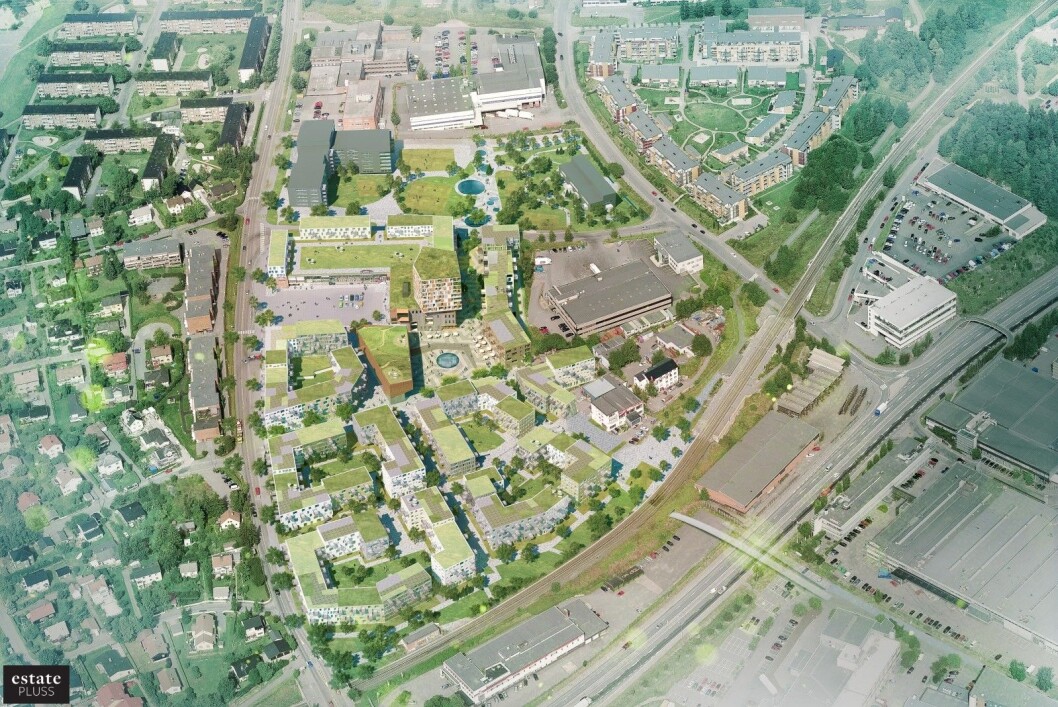 Det skal bygges rundt 1000 boliger på Vollebekk. Ill.: A-lab. Det skal bygges rundt 1000 boliger på Vollebekk. Ill.: A-lab.