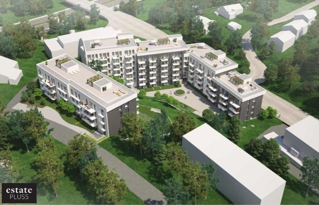 Plassering og utforming av bebyggelsen skal sikre et romslig støyskjermet uterom som åpner seg mot vest. (Illustrasjon: Arcasa arkitekter) Plassering og utforming av bebyggelsen skal sikre et romslig støyskjermet uterom som åpner seg mot vest. (Illustrasjon: Arcasa arkitekter)