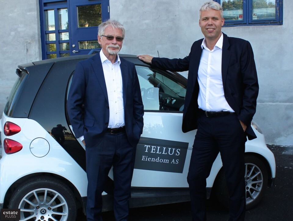 Per Øivind Dahl (til høyre) er administrerende direktør i Edvard Bakkejord-selskapet Tellus Eiendom.