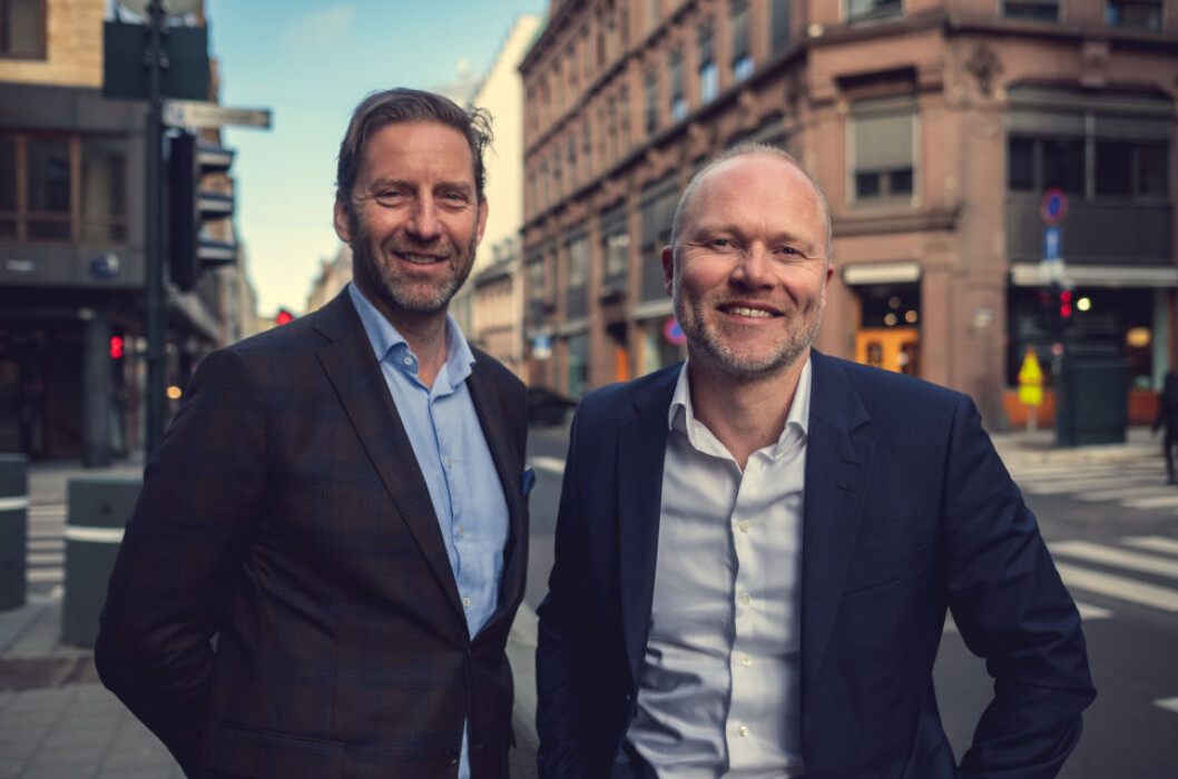 FRA BULK TIL STOR-OSLO: Christian Haug (til høyre) er ansatt som CFO i Stor-Oslo Eiendom, her sammen med administrerende direktør Mathis Grimstad. FRA BULK TIL STOR-OSLO: Christian Haug (til høyre) er ansatt som CFO i Stor-Oslo Eiendom, her sammen med administrerende direktør Mathis Grimstad.