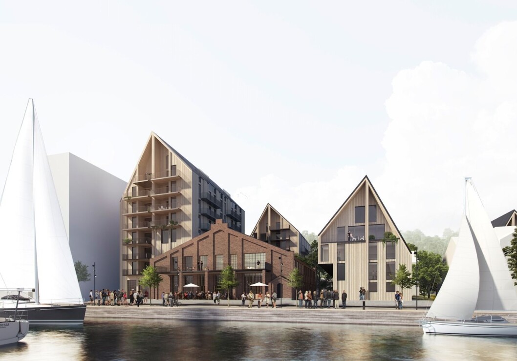 VED SJØEN: Prosjektet ligger rett ved kaia i Holmestrand sentrum. VED SJØEN: Prosjektet ligger rett ved kaia i Holmestrand sentrum.