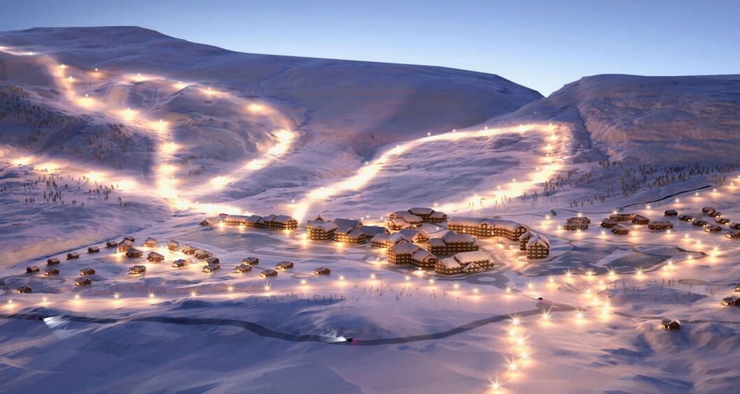 ALPINLANDSBY: Slik ser utviklerne for seg Eidfjord Resort. ALPINLANDSBY: Slik ser utviklerne for seg Eidfjord Resort.