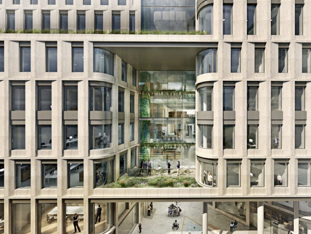 GRØNT: Universitetsgata 7-9 som Entra nå er i gang med skal tilfredsstille BREEAM NOR EXCELLENT, Energiklasse A og passivhusnivå. Ill.: Cubo arkitekter. GRØNT: Universitetsgata 7-9 som Entra nå er i gang med skal tilfredsstille BREEAM NOR EXCELLENT, Energiklasse A og passivhusnivå. Ill.: Cubo arkitekter.