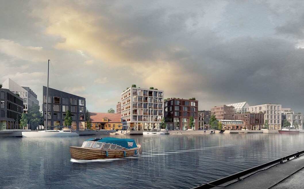 TROSVIKSTRANDA: Værste er i gang med sin gigantutbygging på den gamle verftstomta i Fredrikstad. På den andre siden av elva vil Fredrikstad Kommune Eiendomsutvikling, Cityplan og Oven Eiendom utvikle Trosvikstranda til en ny og urban bydel. Ill.: MAD Arkitekter TROSVIKSTRANDA: Værste er i gang med sin gigantutbygging på den gamle verftstomta i Fredrikstad. På den andre siden av elva vil Fredrikstad Kommune Eiendomsutvikling, Cityplan og Oven Eiendom utvikle Trosvikstranda til en ny og urban bydel. Ill.: MAD Arkitekter