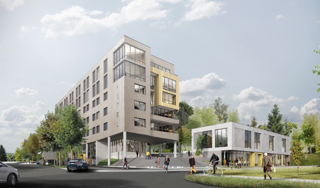 HOTELL: Slik kan det planlagte sentrumshotellet i Storgata bli. Ill.: LINK Arkitektur HOTELL: Slik kan det planlagte sentrumshotellet i Storgata bli. Ill.: LINK Arkitektur