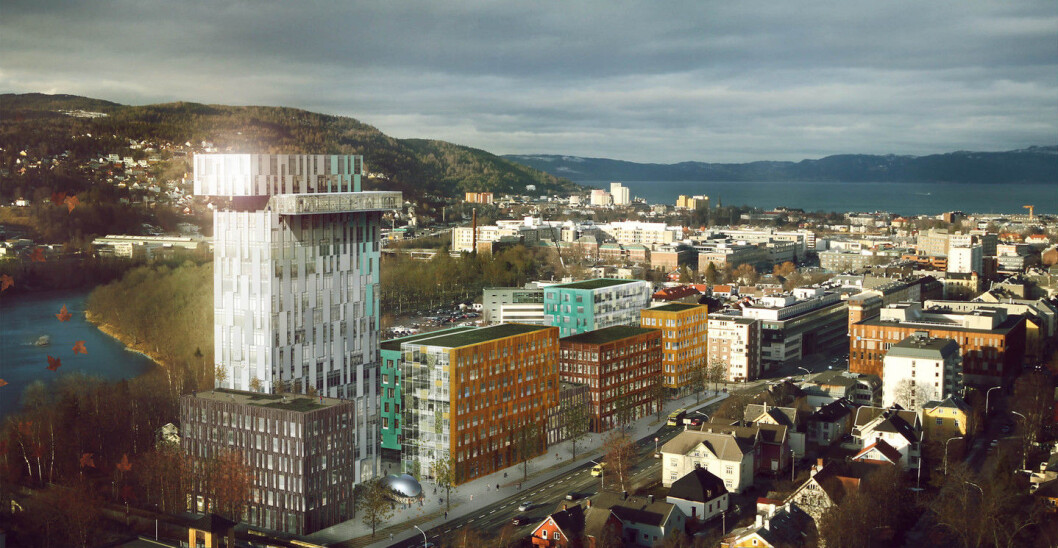 TRONDHEIM: Entra kan bygge inntil 48.000 kvadratmeter i Holtermanns veg 1-13. Ill.: Pir2 TRONDHEIM: Entra kan bygge inntil 48.000 kvadratmeter i Holtermanns veg 1-13. Ill.: Pir2