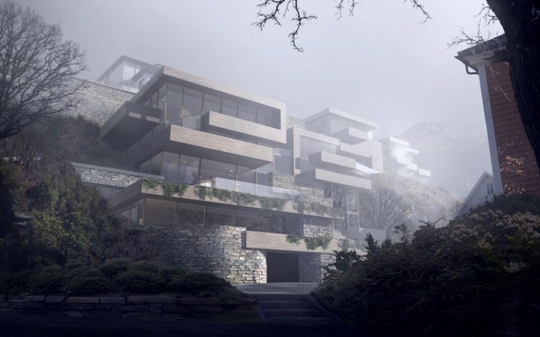 DYRE LEILIGHETER: Bellevue 2 skal nå bygges i Fjellsiden i Bergen. Ill.: En til En Arkitekter DYRE LEILIGHETER: Bellevue 2 skal nå bygges i Fjellsiden i Bergen. Ill.: En til En Arkitekter