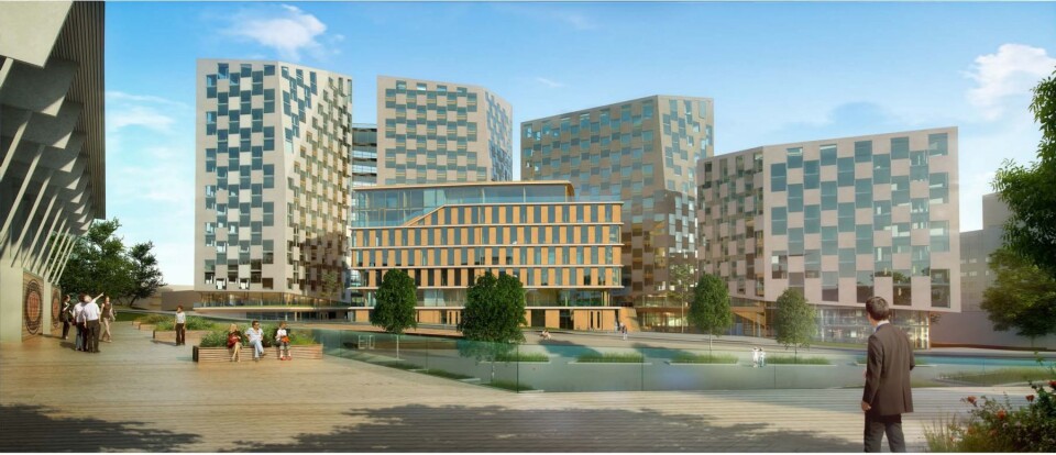 OPP: Leieprisene i Oslo skal videre opp. Her fra NCCs prosjekt på Helsfyr. Ill.: NCC OPP: Leieprisene i Oslo skal videre opp. Her fra NCCs prosjekt på Helsfyr. Ill.: NCC