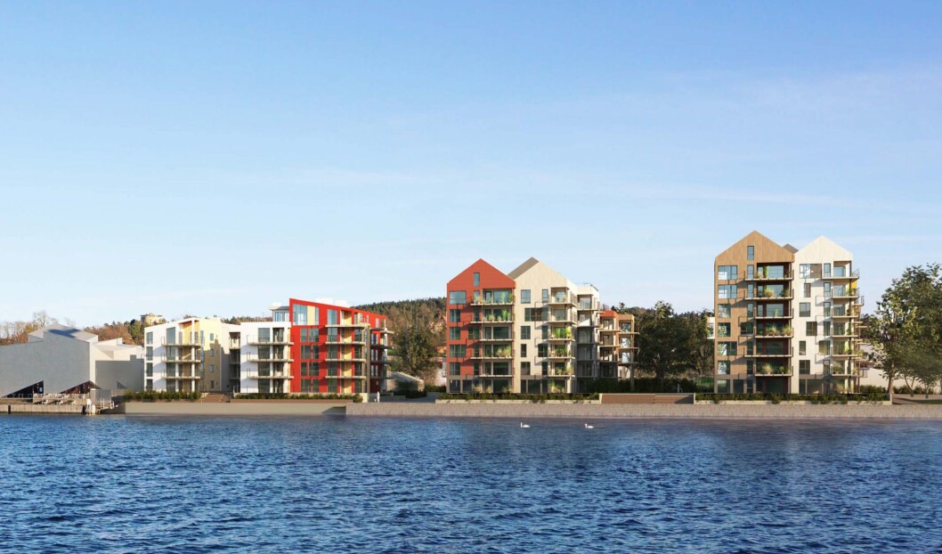 FREDNES: Slik ser PBBL for seg Frednes Brygge når alt står ferdig. Første byggetrinn til venstre. FREDNES: Slik ser PBBL for seg Frednes Brygge når alt står ferdig. Første byggetrinn til venstre.