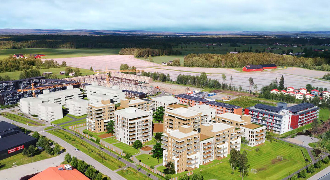 290 LEILIGHETER: Slik kan det nye boligfeltet på Jessheim bli. Ill.: HRTB Arkitekter. 290 LEILIGHETER: Slik kan det nye boligfeltet på Jessheim bli. Ill.: HRTB Arkitekter.