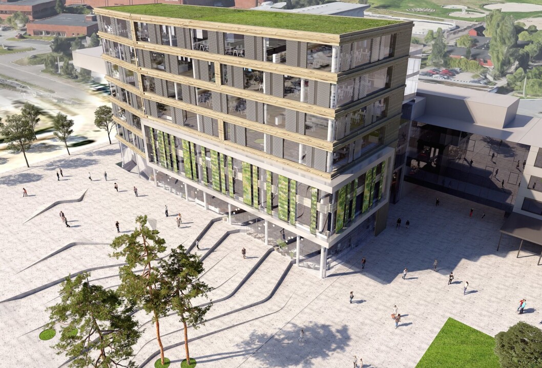 BYDELSHUS: Dette skal bli origo i den nye områdeplanen på Furuset. Ill.: Design og Interiør. BYDELSHUS: Dette skal bli origo i den nye områdeplanen på Furuset. Ill.: Design og Interiør.