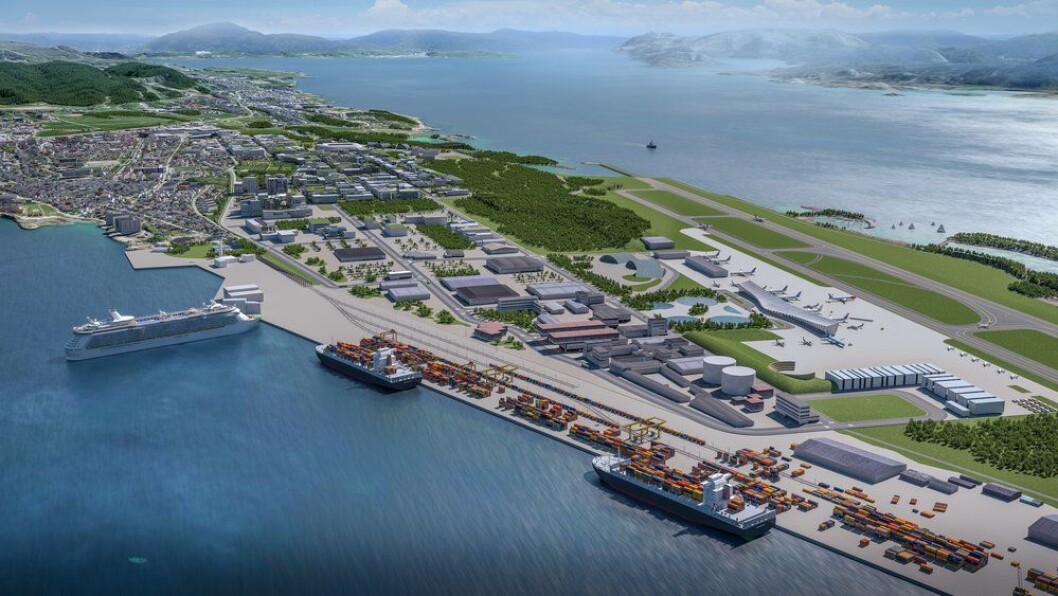 BYDEL: Når Bodø flyplass flyttes 900 meter vekk fra den eksisterende, er det klart for storutvikling av den gamle. Ill.: Bodø kommune BYDEL: Når Bodø flyplass flyttes 900 meter vekk fra den eksisterende, er det klart for storutvikling av den gamle. Ill.: Bodø kommune