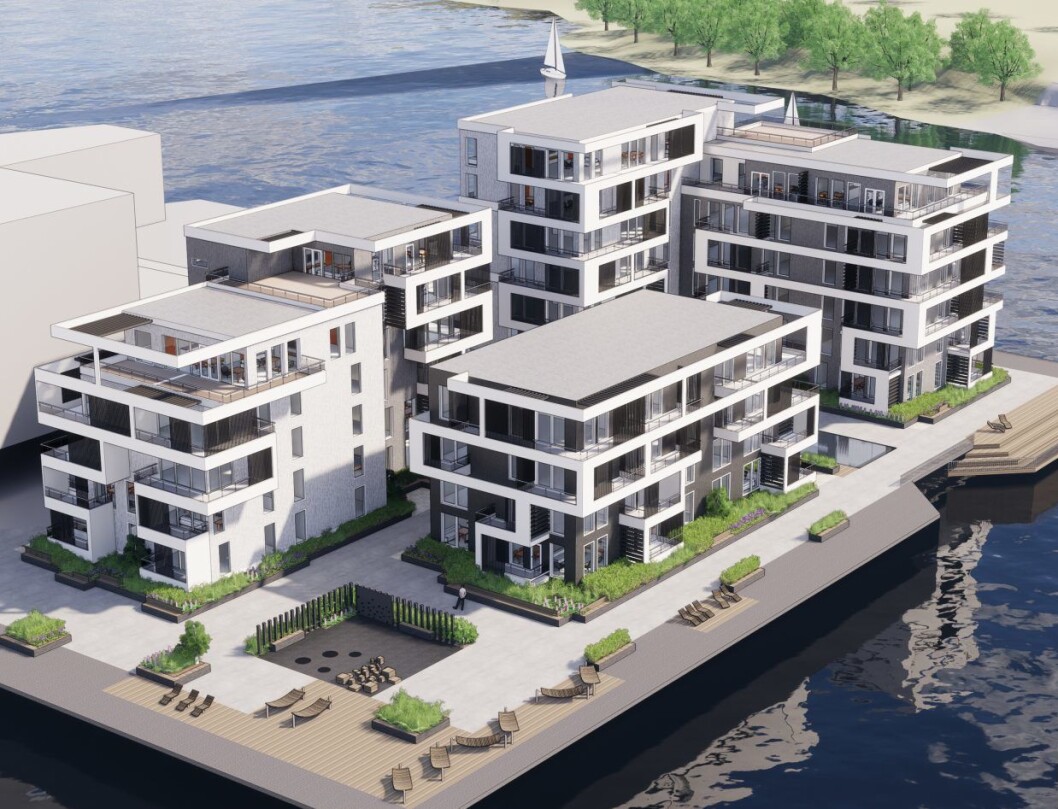 VÅTT: Conceptor skal bygge blokker ut i elven. Ill.: Point arkitektur + konseptdesign team VÅTT: Conceptor skal bygge blokker ut i elven. Ill.: Point arkitektur + konseptdesign team