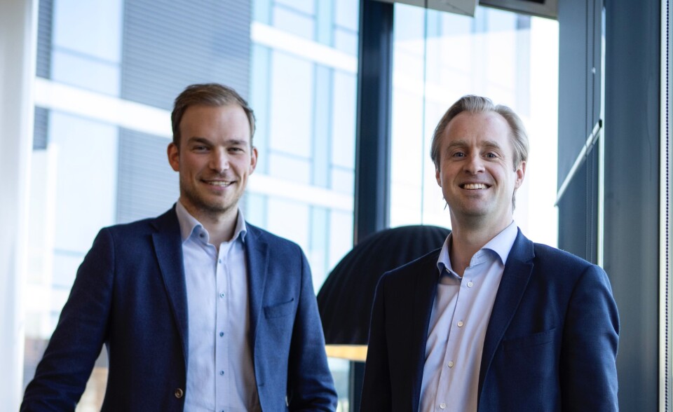 MILJØ: Ole Blaauw Johansen (t.v) og Otto Christian Groth i AF Eiendom går nå for en ny klima- og miljøstrategi.