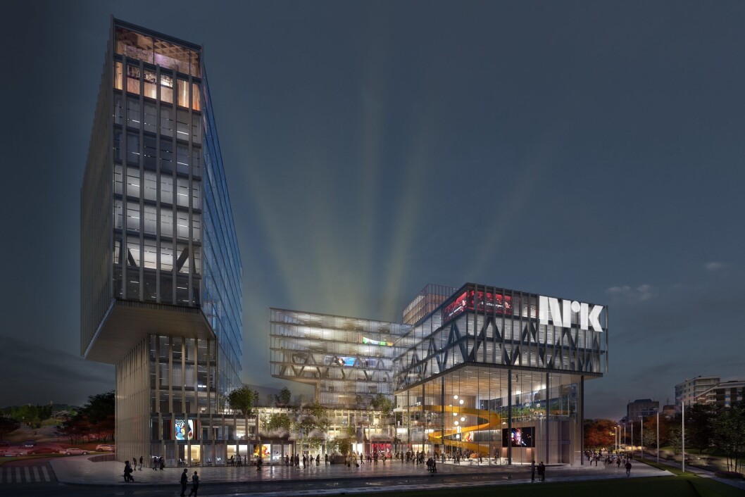 FORSLAG: Bonum vil ha NRK til sin tomt på Økern, og har lagd denne skissen sammen med Topic Archtecture og A-LAB. FORSLAG: Bonum vil ha NRK til sin tomt på Økern, og har lagd denne skissen sammen med Topic Archtecture og A-LAB.