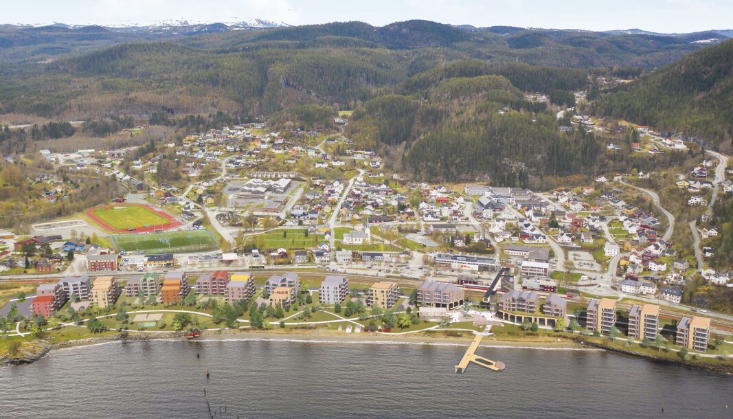 Denne skissen viser hvordan det nye boligområdet i Hommelvik kan komme til å se ut. Denne skissen viser hvordan det nye boligområdet i Hommelvik kan komme til å se ut.