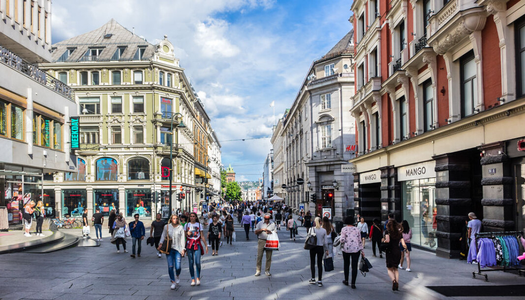 FALL: Handelen i Oslo sentrum falt i fjor sammenlignet med i 2018. FALL: Handelen i Oslo sentrum falt i fjor sammenlignet med i 2018.