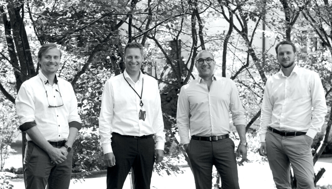 SAMARBEIDER: Martin Svendsen og Helge Rustand i HR prosjekt, Stefan Yan og Anders Bakken Eriksen i Bonum SAMARBEIDER: Martin Svendsen og Helge Rustand i HR prosjekt, Stefan Yan og Anders Bakken Eriksen i Bonum