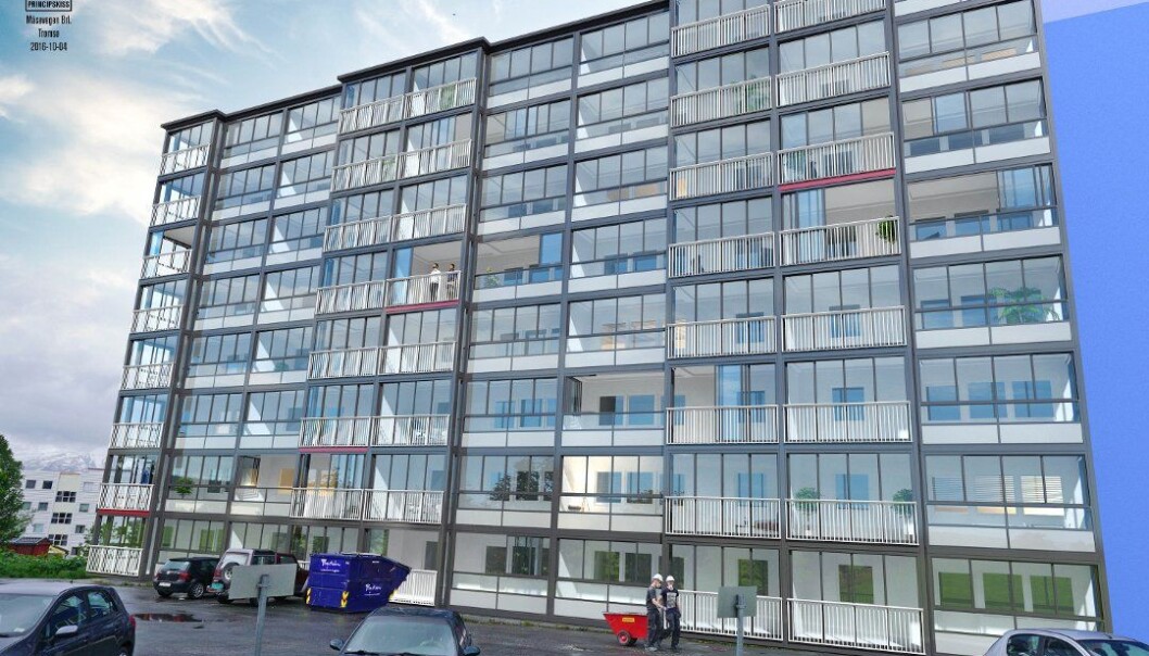 NY: Den gamle blokka blir ikke til å kjenne igjen etter ansiktsløftningen. NY: Den gamle blokka blir ikke til å kjenne igjen etter ansiktsløftningen.