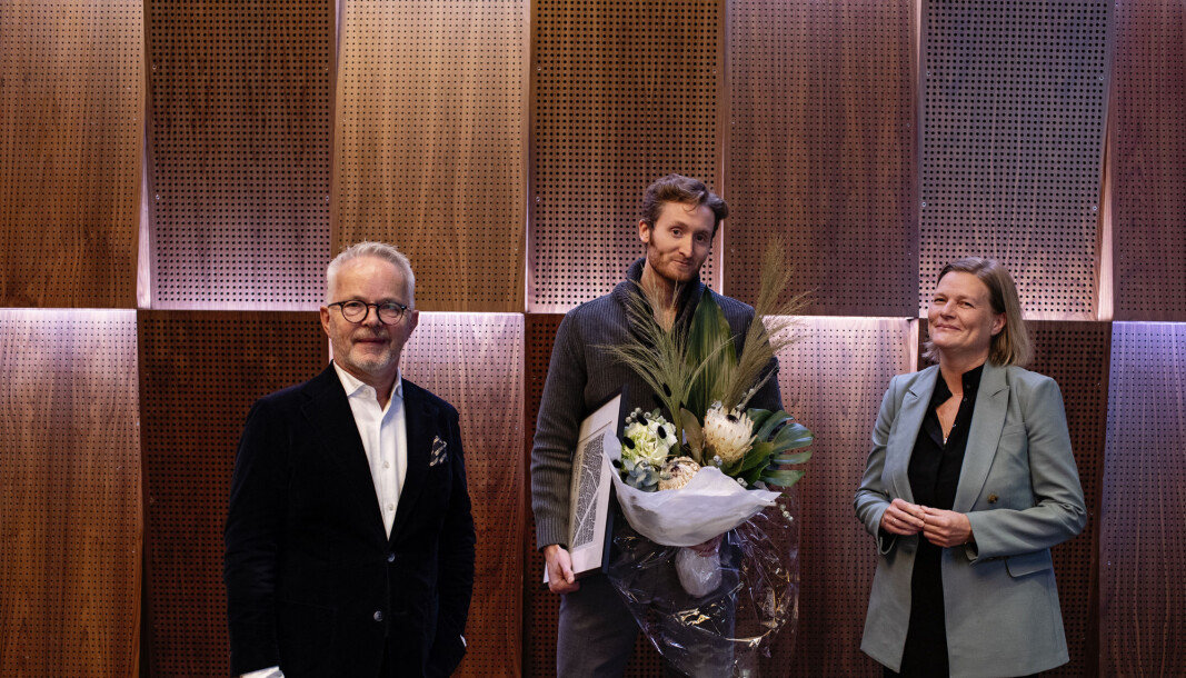 VANT: Hugo André Mowinckel Nilsen, flankert av Gunnar Bøyum og Marianne Skjulhaug. VANT: Hugo André Mowinckel Nilsen, flankert av Gunnar Bøyum og Marianne Skjulhaug.