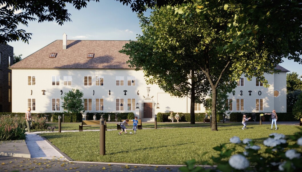 BEVARES: Administrasjonsblokka er tegnet av Magnus Poulsson og fasaden skal bevares så mye som mulig. BEVARES: Administrasjonsblokka er tegnet av Magnus Poulsson og fasaden skal bevares så mye som mulig.