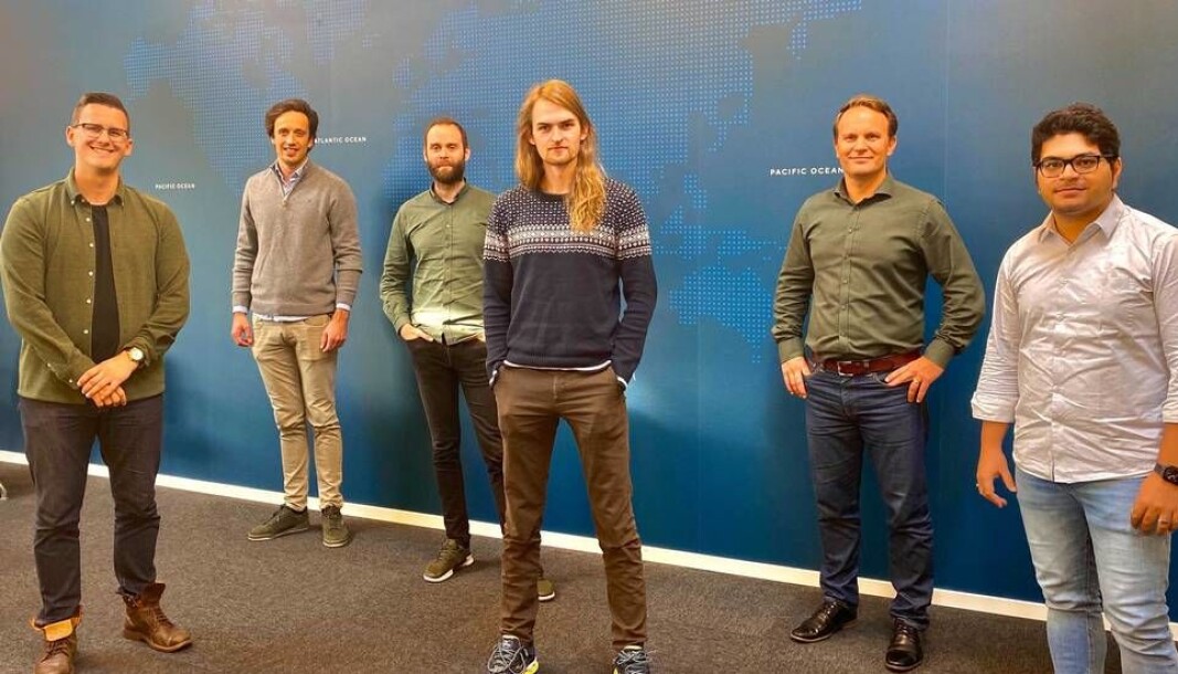 VANT: Erlend Thingvold Østgård, Simon Riise, André Keane, Tord Sætren, Sebastian Videhult, og Arijit Das i Autility. VANT: Erlend Thingvold Østgård, Simon Riise, André Keane, Tord Sætren, Sebastian Videhult, og Arijit Das i Autility.