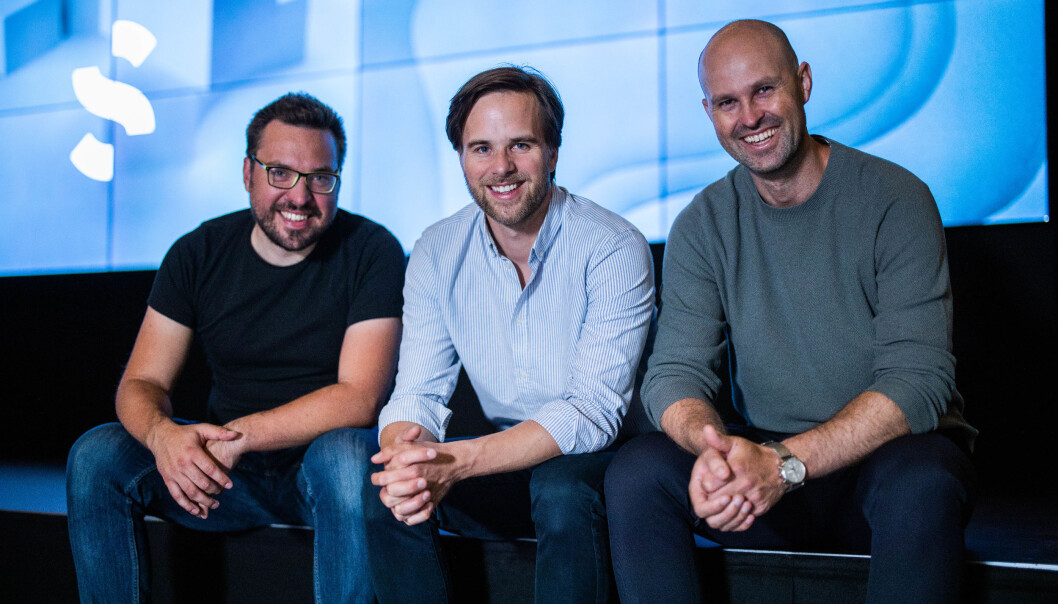 Gründerne: Fra venstre; Carl Christensen (CTO), Håvard Haukeland (CEO) og Anders Kvåle (arbeidende styreformann). Gründerne: Fra venstre; Carl Christensen (CTO), Håvard Haukeland (CEO) og Anders Kvåle (arbeidende styreformann).
