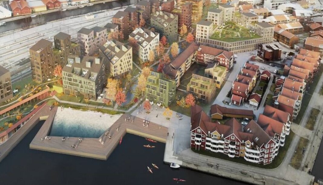 BYUTVIKLING: Slik kan stasjonsområdet bli en gang i fremtiden. BYUTVIKLING: Slik kan stasjonsområdet bli en gang i fremtiden.