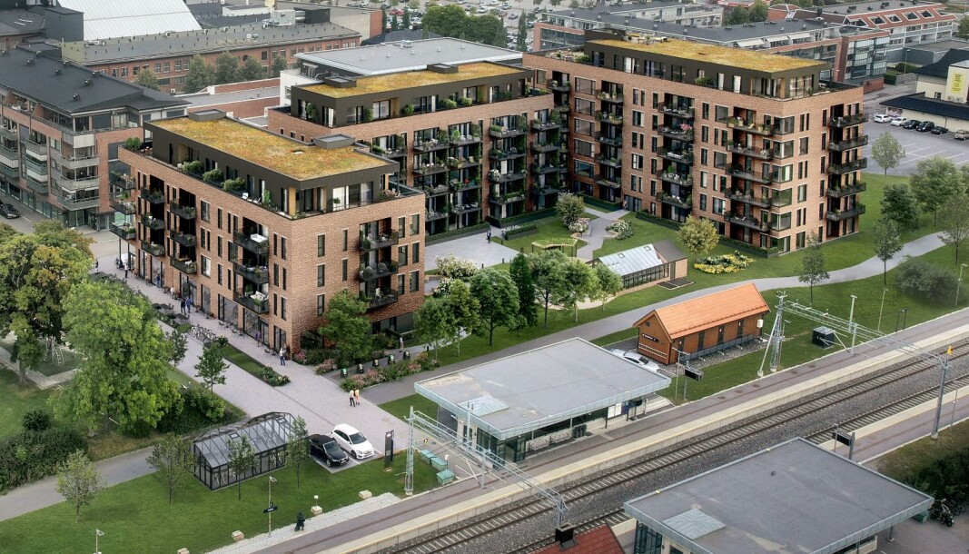 URBANT: Meierihagen som skal bygges nærmest på togstasjonen er med på å urbanisere sentrum. URBANT: Meierihagen som skal bygges nærmest på togstasjonen er med på å urbanisere sentrum.
