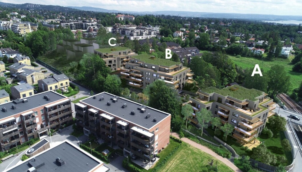 BLOKKER: Prosjektet består av 3 blokkenheter med 56 leiligheter. BLOKKER: Prosjektet består av 3 blokkenheter med 56 leiligheter.