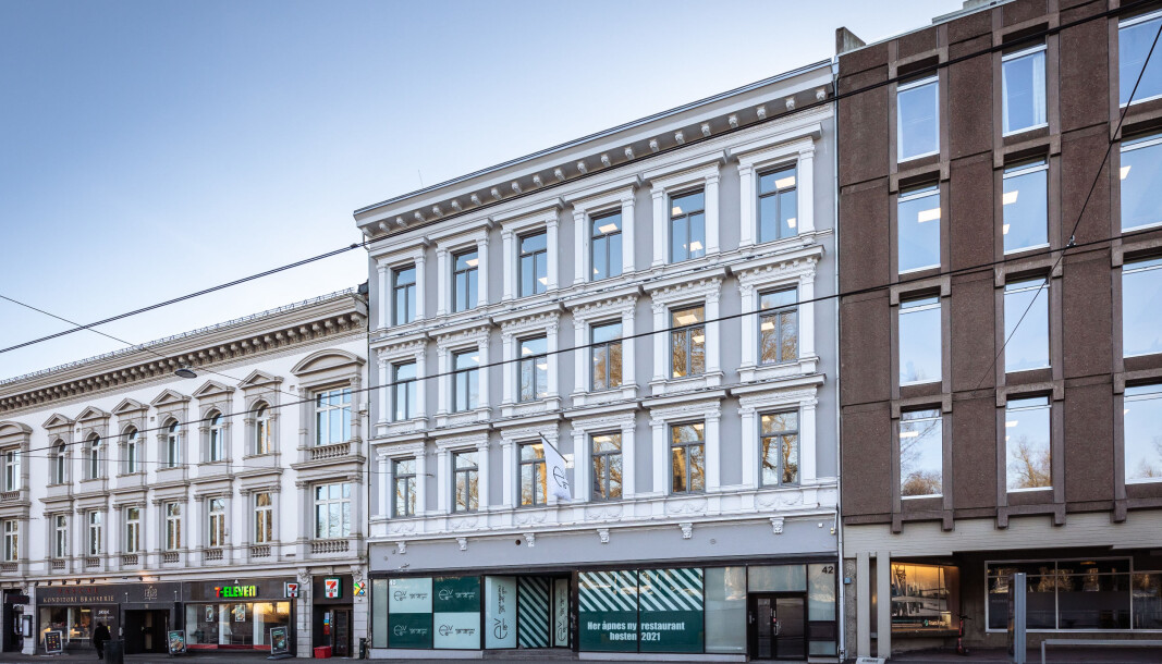 SENTRALT: Oslo-eiendommen skal få restaurant i første etasje fra høsten 2021. SENTRALT: Oslo-eiendommen skal få restaurant i første etasje fra høsten 2021.