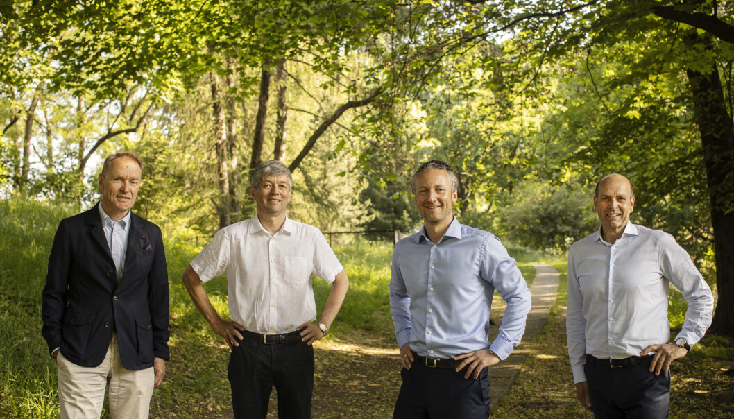 STYRET: Fra venstre: Peter Henrik Svarstad, Lars Martin Lunde, Andreas Tronstad og John Grimsen. Gunnar Naper, Christian Falck-Pedersen og Petter W. Borg var ikke tilstede da bildet ble tatt. STYRET: Fra venstre: Peter Henrik Svarstad, Lars Martin Lunde, Andreas Tronstad og John Grimsen. Gunnar Naper, Christian Falck-Pedersen og Petter W. Borg var ikke tilstede da bildet ble tatt.