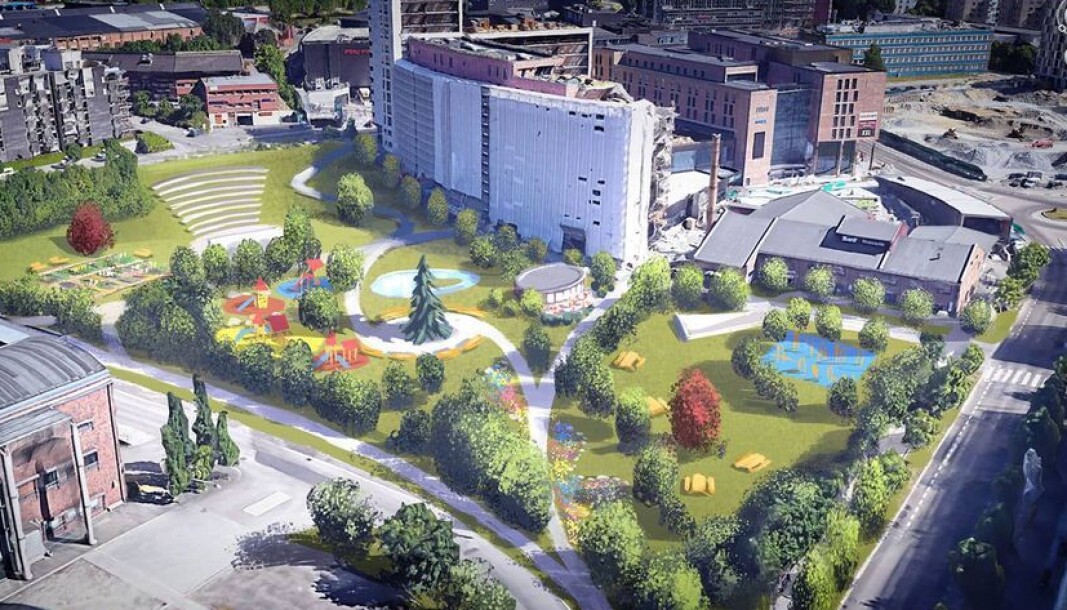 KJEMPER FOR PARK: Aksjonsgruppa, Ja til stor park i Nydalen, bestående av flere Nydalen-beboere, ønsker en park i Nydalen på minst 15 mål. Skissen på bildet viser en mulighet. Ill. fra gruppens Facebook-side. KJEMPER FOR PARK: Aksjonsgruppa, Ja til stor park i Nydalen, bestående av flere Nydalen-beboere, ønsker en park i Nydalen på minst 15 mål. Skissen på bildet viser en mulighet. Ill. fra gruppens Facebook-side.
