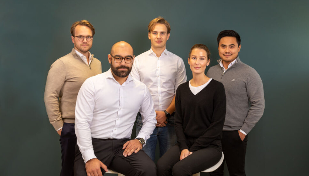 NYANSATT I VERIDIAN: F.v. Eirik Ødegaard, Rafi Habibi, Peder Fjellvang, Johanne Aslaksrud og Thomas Dinh. NYANSATT I VERIDIAN: F.v. Eirik Ødegaard, Rafi Habibi, Peder Fjellvang, Johanne Aslaksrud og Thomas Dinh.