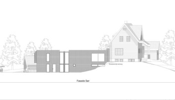 FUNKIS: Slik er de planene for eiendommen i Bærum. Ny eier ønsker oppført ny enebolig i funkisstil. Til høyre den opprinnelige villaen på tomten. (Ill.: A38 Arkitekter) FUNKIS: Slik er de planene for eiendommen i Bærum. Ny eier ønsker oppført ny enebolig i funkisstil. Til høyre den opprinnelige villaen på tomten. (Ill.: A38 Arkitekter)