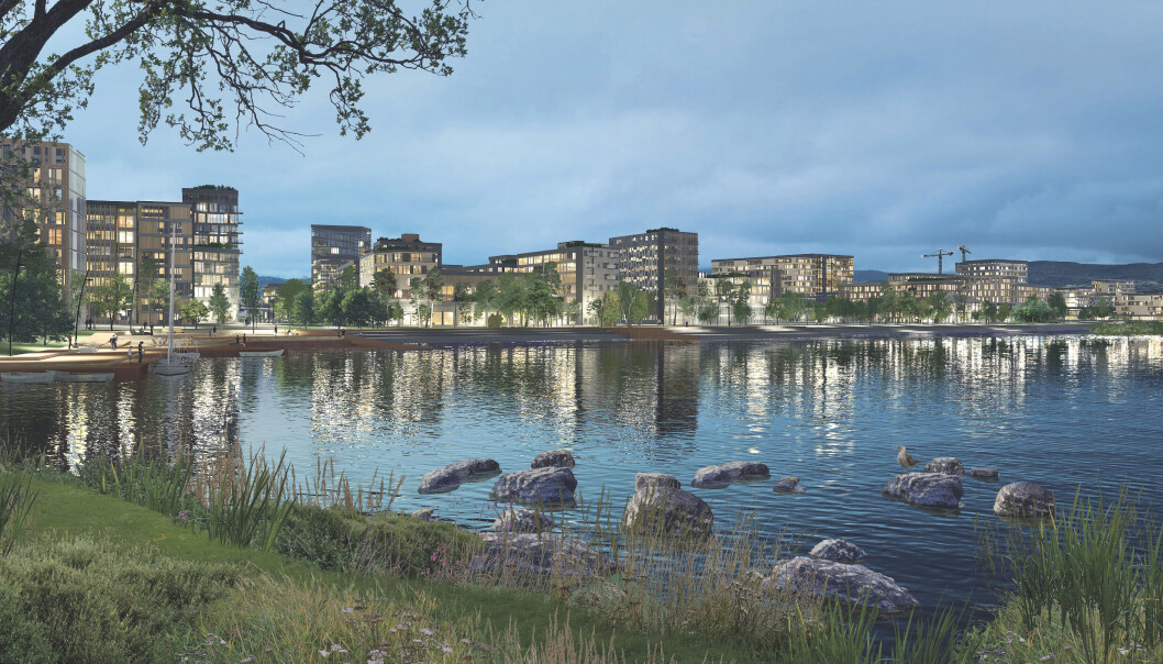 FJORDBYEN: Her skal det bygges en ny bydel i strandkanten. FJORDBYEN: Her skal det bygges en ny bydel i strandkanten.